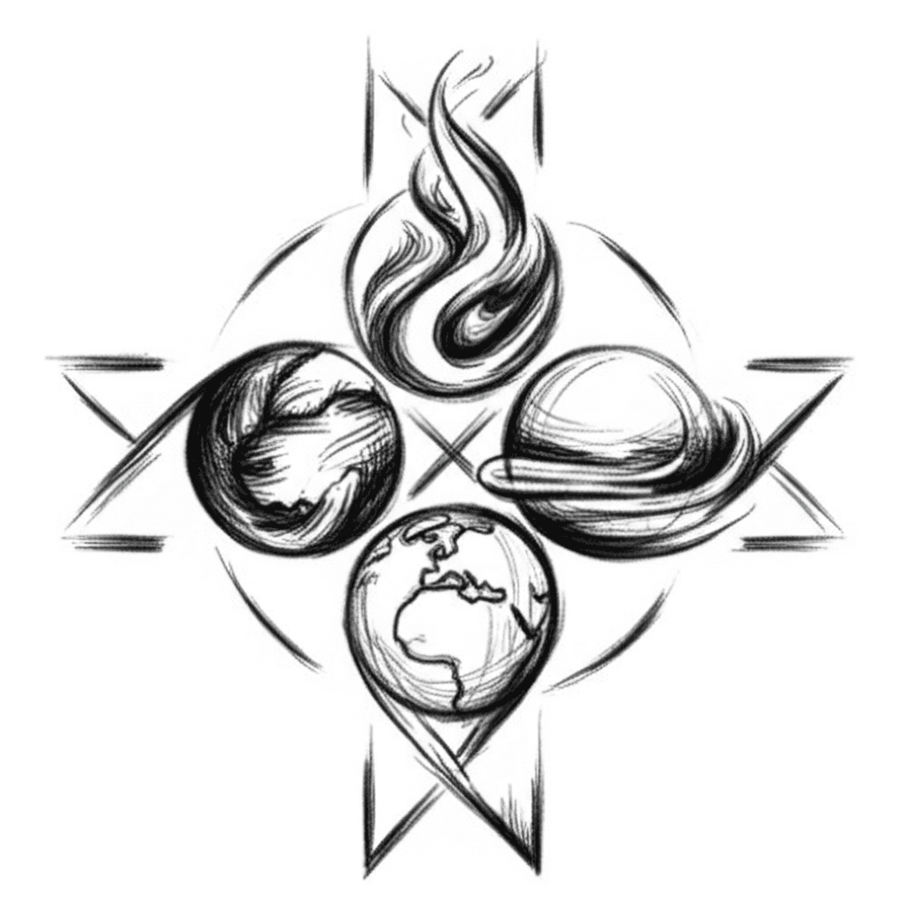 Sketch tattoo style
