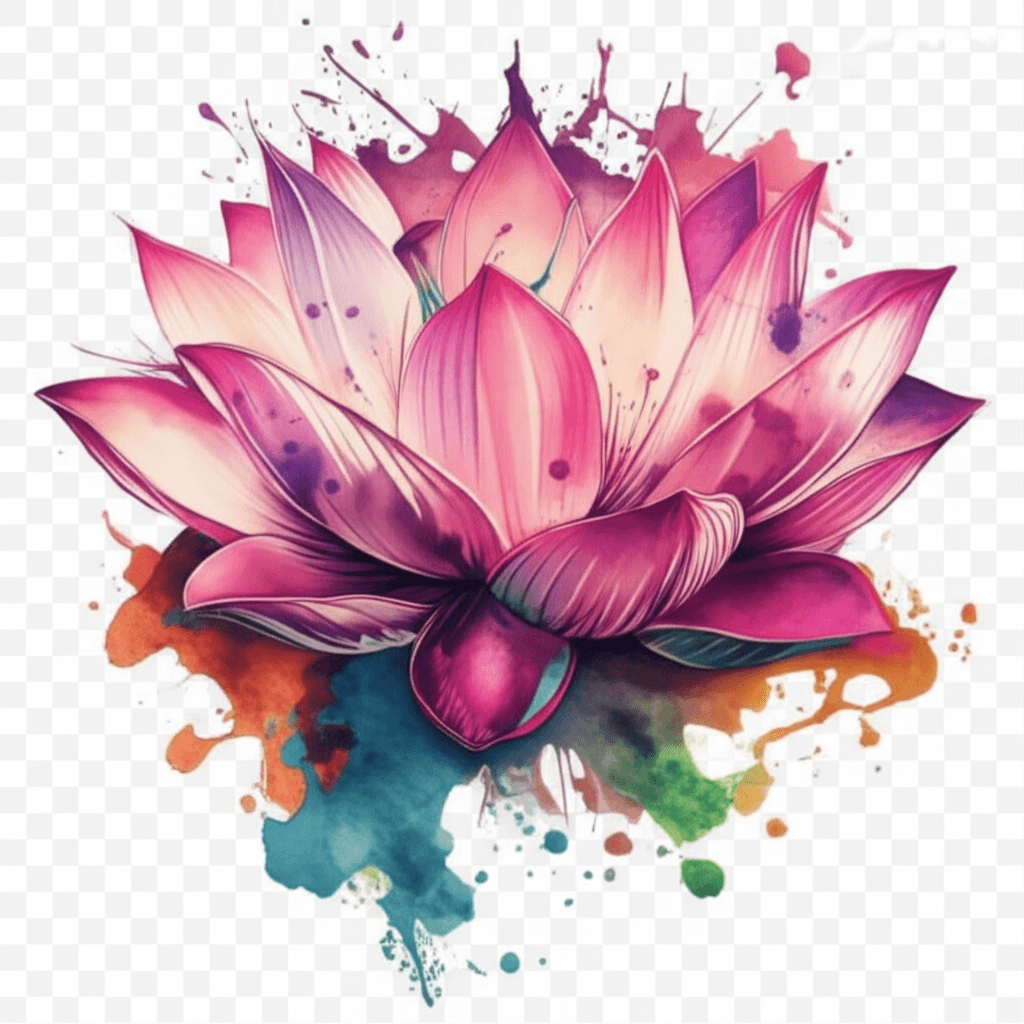 Watercolor tattoo style