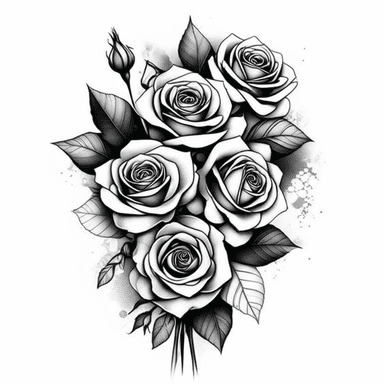 Roses tattoo design